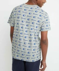 Best reviews of 💯 Champion Oxford Gray Big C Little Script Logo Tee - Men 🌟 -Champion Sales zu108155990 alt 4 tm1666980775