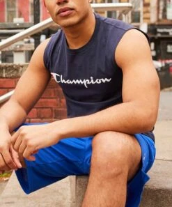 Best deal 😉 Champion Navy Classic Logo Muscle Tank - Men 😍