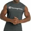 Flash Sale ❤️ Champion Granite Heather Classic Logo Muscle Tank - Men 🧨