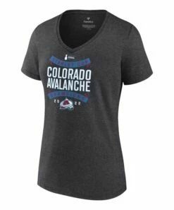 Promo 🔔 Fanatics Colorado Avalanche 2022 Stanley Cup Champions Roster V-Neck Tee - 👩 Women & Plus ⭐
