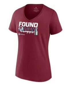 Outlet βοΈ Fanatics Colorado Avalanche Found A Way 2022 Champions Hometown V-Neck Tee - Plus β