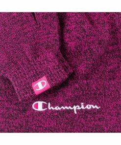 Budget 🛒 Champion Black & Pink Fizzy Pom-Pom Beanie & Gloves 🎁 -Champion Sales zu108914827 alt 2 tm1663806741