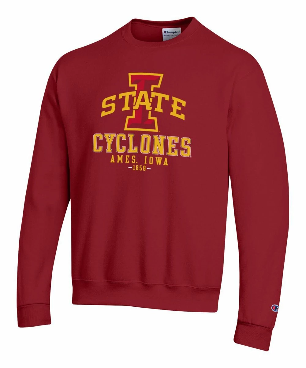 New π Champion Iowa State Cyclones Team Stack Powerblend Sweatshirt - Men π 1 New π Champion Iowa State Cyclones Team Stack Powerblend Sweatshirt - Men π