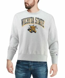 Outlet 🔔 Champion Wichita State Shockers Arch Over Logo Sweatshirt - Men 💯 -Champion Sales zu109425179 alt 2 tm1664975185