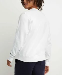 Best reviews of 🛒 Champion White & New Ripe Red Powerblend® Logo Crewneck Sweatshirt - Men 🧨 -Champion Sales zu109513653 alt 4 tm1666980775