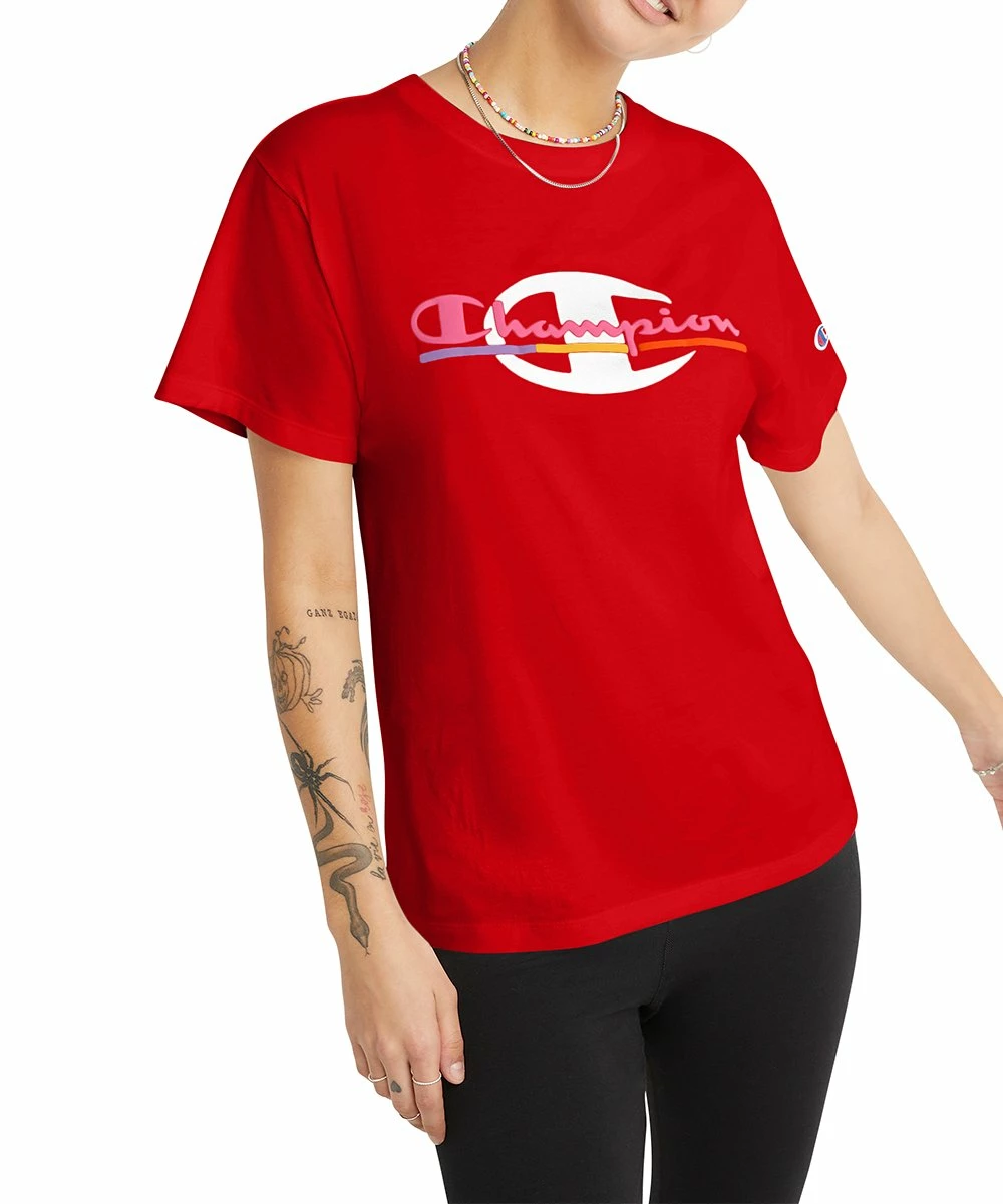 New π Champion Cheerful Red Classic Graphic Tee - π© Women β 1 New π Champion Cheerful Red Classic Graphic Tee - π© Women β