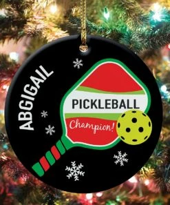 Buy 🌟 Personalized Planet Black Pickleball Personalized Ornament ✨