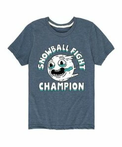 Flash Sale ✔️ Instant Message Heather Blue 'Snowball Fight Champion' Tee - Toddler & Kids 😉