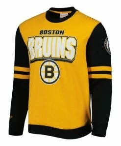 Promo 🌟 Mitchell & Ness Boston Bruins Stanley Cup Champions Pullover Sweatshirt - Men ❤️