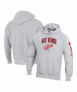New 🧨 Champion Detroit Red Wings Reverse Weave Pullover Hoodie - Men 😀 -Champion Sales zu111471937 alt 2 tm1672932675