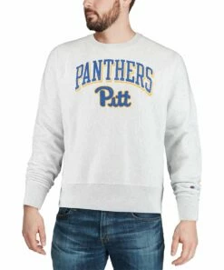 Best deal 👍 Champion Pitt Panthers Arch Over Logo Sweatshirt - Men 🥰 -Champion Sales zu111512313 alt 3 tm1672948507