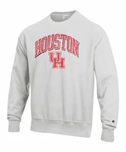 Discount 🌟 Champion Houston Cougars Arch Over Logo Sweatshirt - Men 🔔