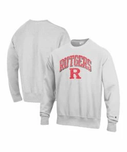 Wholesale 🎁 Champion Rutgers Scarlet Knights Arch Over Logo Sweatshirt - Men 😍 -Champion Sales zu111516062 alt 2 tm1672943571