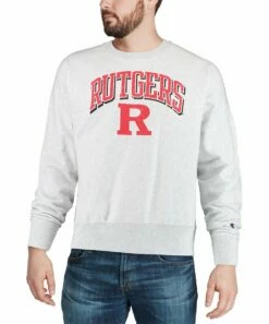 Wholesale 🎁 Champion Rutgers Scarlet Knights Arch Over Logo Sweatshirt - Men 😍 -Champion Sales zu111516062 alt 3 tm1672948507