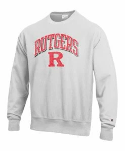 Wholesale 🎁 Champion Rutgers Scarlet Knights Arch Over Logo Sweatshirt - Men 😍