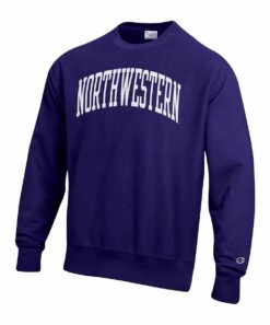 Best Sale ⌛ Champion Northwestern Wildcats Arch Reverse Weave Sweatshirt - Men 😍