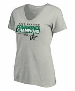 Deals 🎉 Fanatics Dallas Stars 'Conference Champions' Taped Up V-Neck Tee - 👩 Women & Plus 🥰