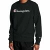Best Pirce 😉 Champion Black Logo Fleece Powerblend Sweatshirt - Men ⌛