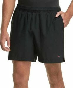 Best Pirce ❤️ Champion Black 5'' Drawstring Pocket Basket-Lined Sport Athletic Shorts - Men 😉