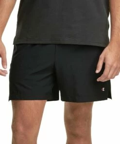 Best Pirce ❤️ Champion Black 5'' Drawstring Pocket Basket-Lined Sport Athletic Shorts - Men 😉 -Champion Sales zu91132436 main tm1626874312