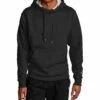 Cheap 🌟 Champion Black Kangaroo-Pocket Powerblend Fleece Hoodie - Men 🛒