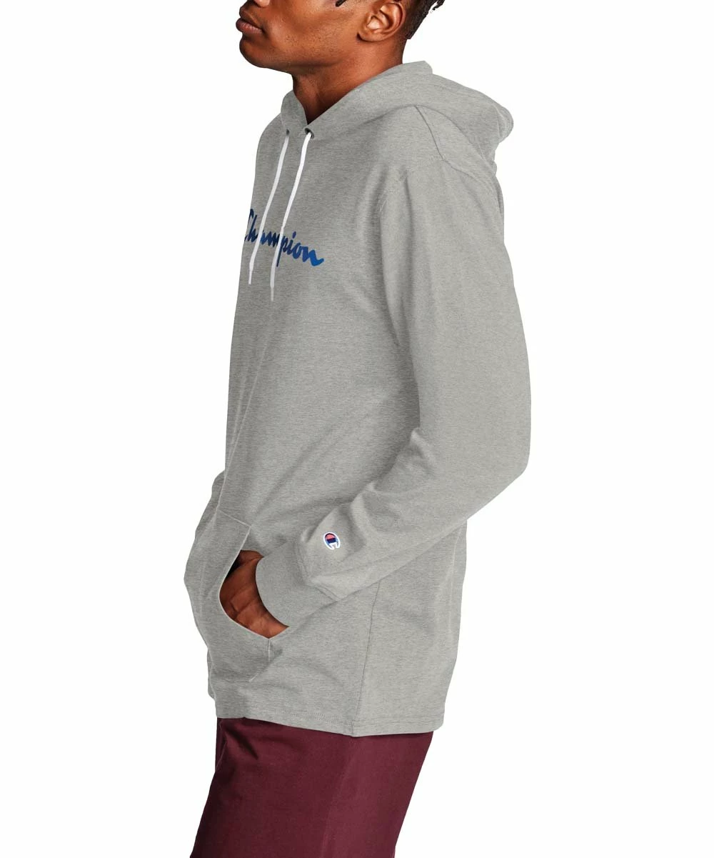 Best Sale π Champion Oxford Gray Kangaroo-Pocket Middleweight Jersey Hoodie - Men π 2 Best Sale π Champion Oxford Gray Kangaroo-Pocket Middleweight Jersey Hoodie - Men π - Image 2