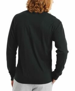 Wholesale 🌟 Champion Black Classic Long-Sleeve Tee - Men 👏 -Champion Sales zu91136755 alt 2 tm1626873715