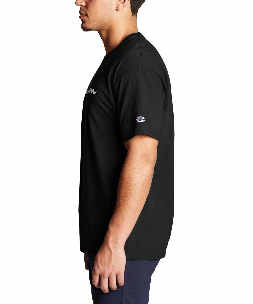 Budget β Champion Black Logo Classic Tee - Men π 2 Budget β Champion Black Logo Classic Tee - Men π - Image 2