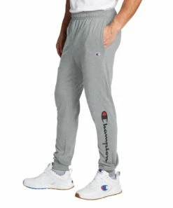 Hot Sale 😍 Champion Oxford Gray Drawstring Pocket Classic Jersey Joggers - Men 🥰