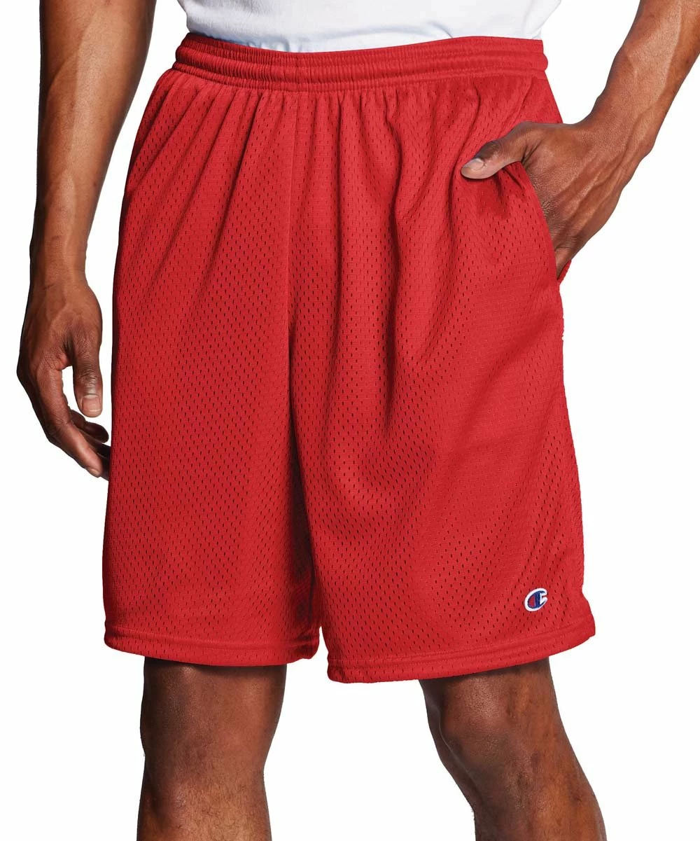 Outlet β Champion Crimson 9'' Drawstring Pocket Classic Mesh Athletic Shorts - Men π₯ 1 Outlet β Champion Crimson 9'' Drawstring Pocket Classic Mesh Athletic Shorts - Men π₯