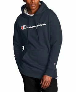 Best reviews of 😍 Champion Navy Kangaroo-Pocket Powerblend Hoodie - Men 🎁