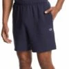Promo 🧨 Champion Navy 7'' Drawstring Pocket Powerblend Athletic Shorts - Men 😍