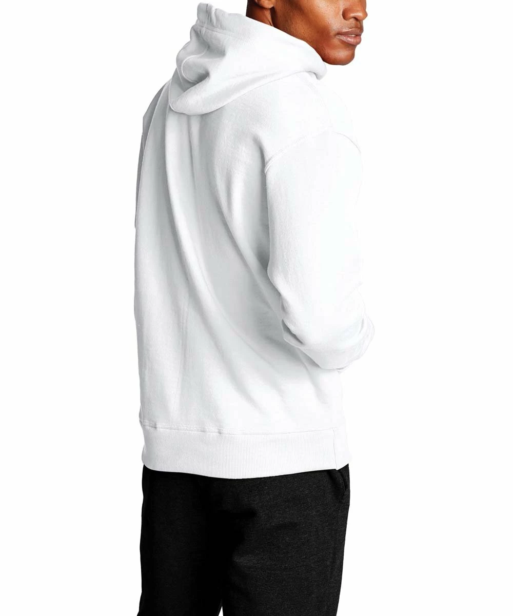 Discount π Champion White Kangaroo-Pocket Powerblend Fleece Hoodie - Men π 2 Discount π Champion White Kangaroo-Pocket Powerblend Fleece Hoodie - Men π - Image 2