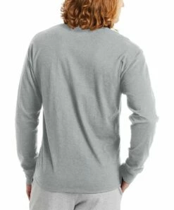 Deals 🎉 Champion Oxford Gray Classic Long-Sleeve Tee - Men 🔥 -Champion Sales zu91137281 alt 2 tm1626873878