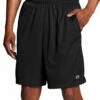 Best Sale 😀 Champion Black 9'' Drawstring Pocket Classic Mesh Athletic Shorts - Men 🎁