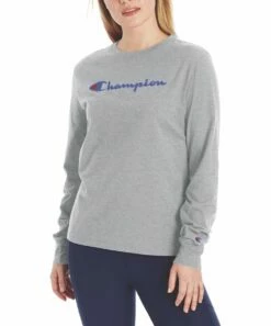 Best Sale π Champion Oxford Gray Classic Long-Sleeve Tee - π© Women π