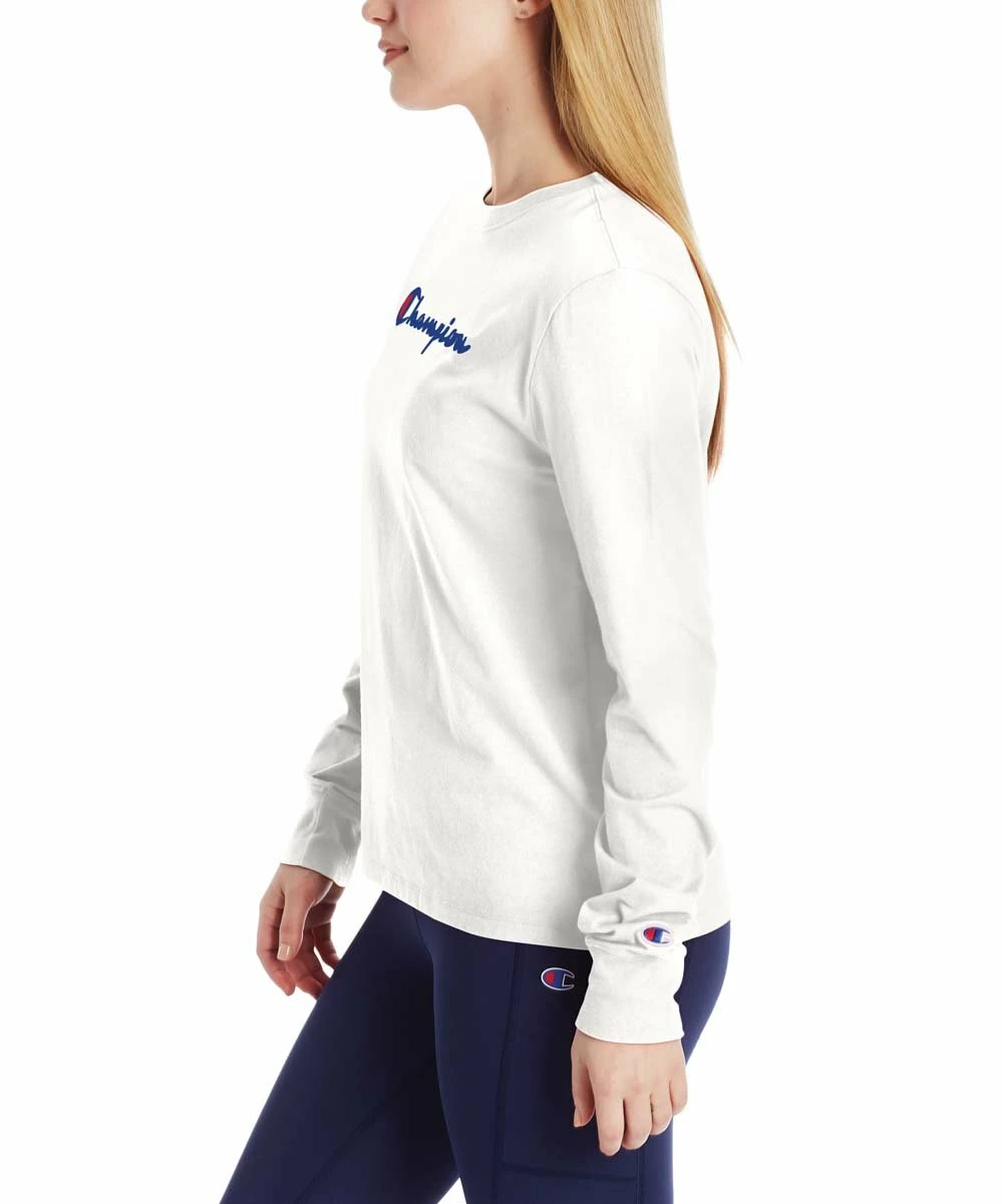 Best Pirce β¨ Champion White Classic Long-Sleeve Tee - π© Women 𧨠3 Best Pirce β¨ Champion White Classic Long-Sleeve Tee - π© Women 𧨠- Image 3