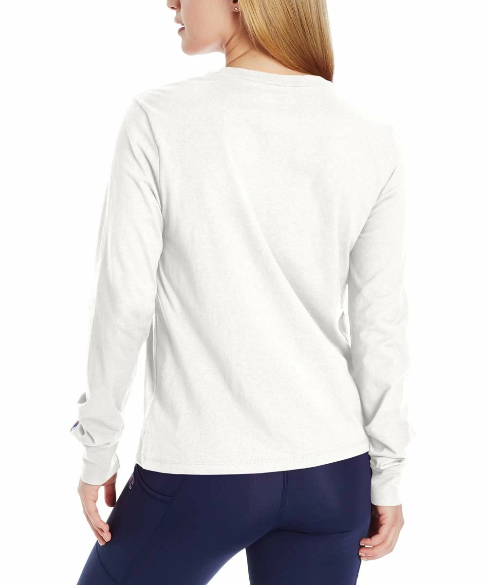 Best Pirce β¨ Champion White Classic Long-Sleeve Tee - π© Women 𧨠4 Best Pirce β¨ Champion White Classic Long-Sleeve Tee - π© Women 𧨠- Image 4
