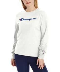 Best Pirce β¨ Champion White Classic Long-Sleeve Tee - π© Women π§¨