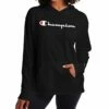 Deals 🥰 Champion Black Kangaroo-Pocket Midweight Jersey Hoodie - 👩 Women ✔️