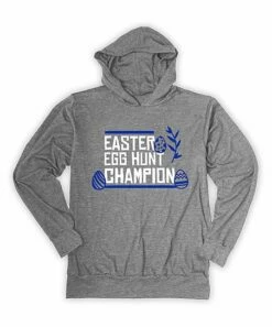 Outlet 🥰 Heather Gray 'Easter Egg Hunt Champion' Hooded Long-Sleeve Tee - Toddler & Kids 👏