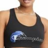 Flash Sale ⌛ Champion Black & Blue Logo The Authentic Sports Bra - Plus Too 😍