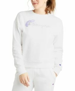 Best Sale β¨ Champion White Logo Powerblend Relaxed Crewneck Sweatshirt - π© Women π₯