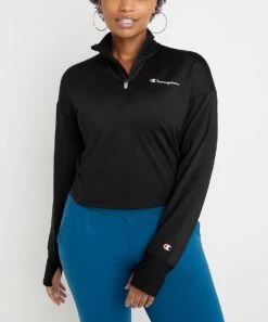 Coupon 🌟 Champion Black Soft Touch Logo Pullover - 👩 Women 🌟