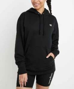 Top 10 💯 Champion Black Powerblend Oversized Hoodie - 👩 Women 🎉