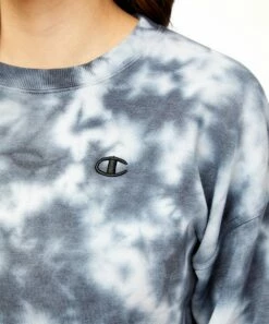 New 👏 Champion Black & White Tie-Dye Crewneck Sweatshirt - 👩 Women 💯 -Champion Sales zu96927481 alt 1 tm1652137575