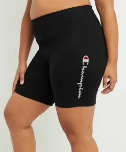 Best Sale 🔔 Champion Black 8'' Authentic Logo Bike Shorts - Plus ✨