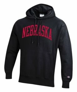 Coupon 🎁 Champion Nebraska Cornhuskers Team Arch Reverse Weave Hoodie 🌟