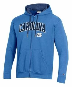 Hot Sale β Champion North Carolina Tar π Heels Arch Logo AppliquΓ© Zip-Up Hoodie - Men β