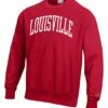 Budget ✔️ Champion Louisville Cardinals Arch Reverse Weave Sweatshirt - Men 🥰